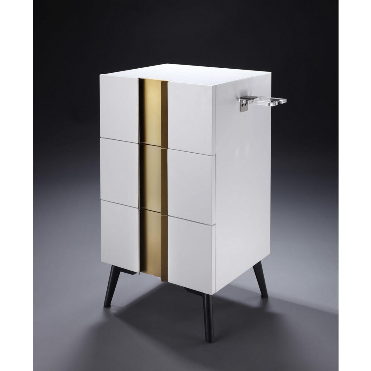 "JUDE" Side Station in White & Gold 