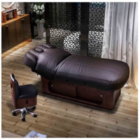 Multifunctional Spa Furniture Wooden Electric Facial Bed