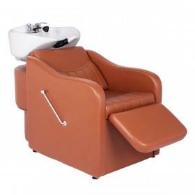 "TABOR" Shampoo Backwash Unit in Chestnut