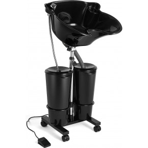 Portable Plastic Shampoo Unit with 2 Bucket and Drain Hoses with Electric Pump