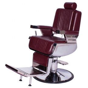"CONTINENTAL" Barber Chair in Dark Merlot 