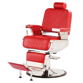 "CONTINENTAL" Barber Chair in Red, Red Barber Chairs